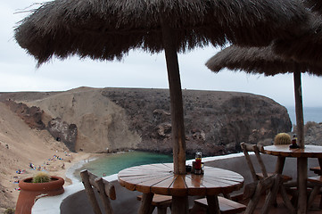 Image showing Parasol  at Papagayo Beach