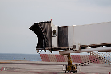 Image showing Finger Gate In Airport At The Coast