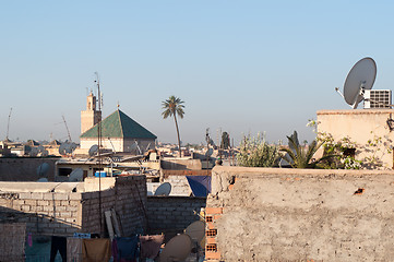 Image showing Roofs of Marrakech, Morocco