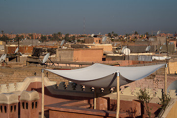 Image showing Roofs of Marrakech, Morocco