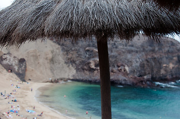 Image showing Parasol  at Papagayo Beach