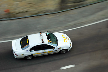 Image showing taxi in motion