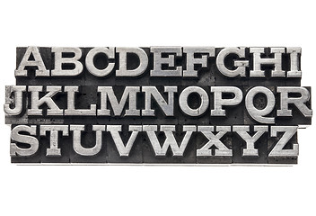 Image showing alphabet in metal type