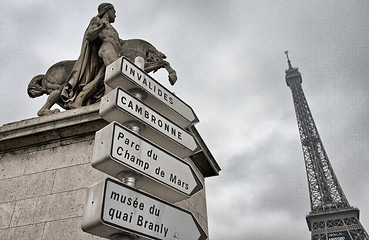 Image showing Architectural detail in Eiffel Tower area - Paris