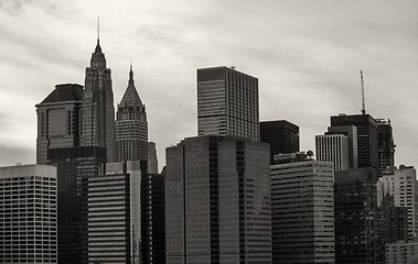 Image showing Group of Buildings in Downtown Manhattan - New York City