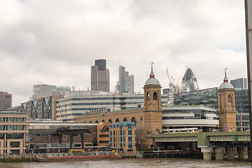 Image showing Modern Buildings and Architecture of London in Autumn