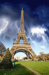 Image showing Architectural Detail of Paris in Winter