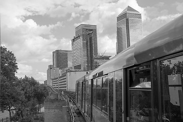 Image showing Office Buildings and Skyscrapers in Canary Wharf, financial dist