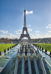 Image showing Paris, France. Beautiful view of Eiffel Tower from Trocadero Gar