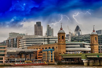 Image showing Colors, Lights and Architecture of London in Autumn