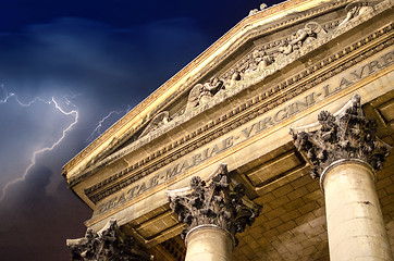 Image showing Storm approaching Notre Dame de Lorette in Paris