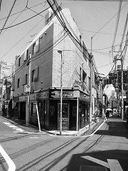 Image showing Architectural detail of Tokyo, Black and White view