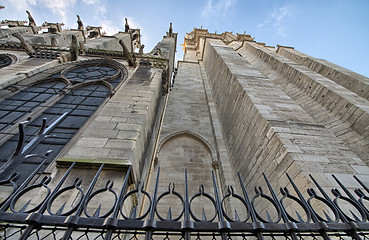 Image showing Paris. Gorgeous view of Notre Dame facade.