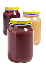 Image showing baby food in glass jar