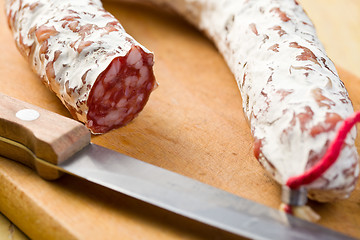 Image showing french white sausage