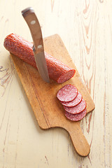 Image showing fresh salami