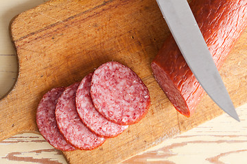 Image showing fresh salami