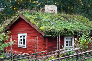 Image showing Small red cottage