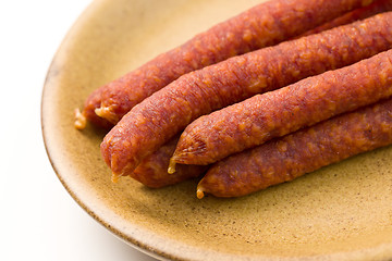 Image showing smoked sausages