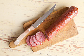 Image showing fresh salami