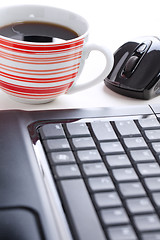 Image showing computer mouse and coffee cup