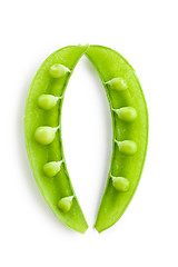 Image showing green peas pods