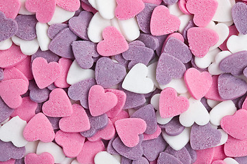 Image showing colorful hearts background