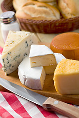 Image showing still life with cheeses