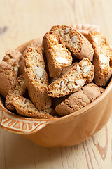 Image showing italian cantuccini cookies in bowl