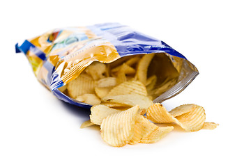 Image showing potato chips in bag