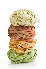 Image showing colorful pasta tagliatelle 