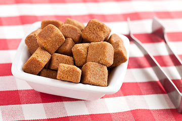 Image showing brown cubes of sugar