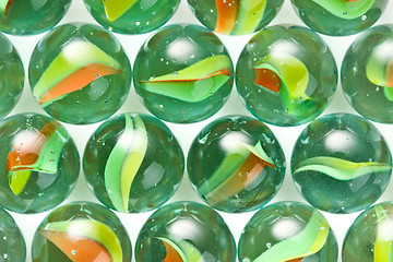 Image showing colorful glass marbles