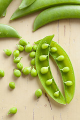 Image showing green peas pods