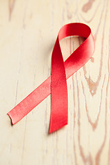 Image showing aids awareness red ribbon 