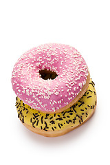 Image showing sweet doughnut on white