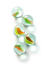 Image showing colorful glass marbles