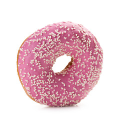 Image showing sweet doughnut on white