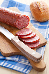 Image showing fresh salami