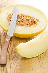 Image showing cut honeydew melon