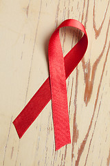 Image showing aids awareness red ribbon 