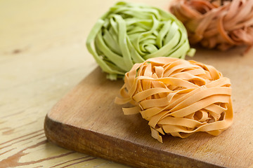 Image showing colorful pasta tagliatelle 