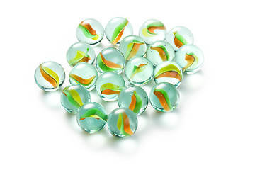 Image showing colorful glass marbles