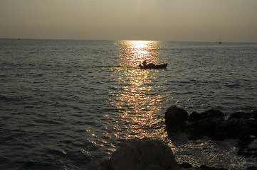 Image showing Sea sunset