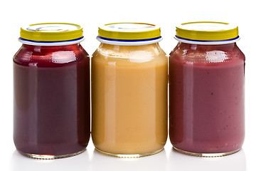 Image showing baby food in glass jar