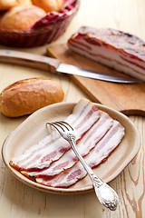 Image showing slices smoked bacon