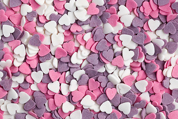 Image showing colorful hearts background