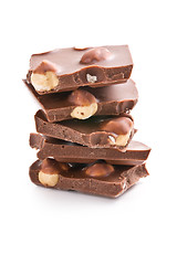 Image showing chocolate with hazelnuts