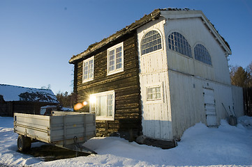 Image showing Wooden house on the mountain