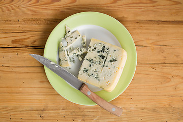 Image showing blue cheese on plate